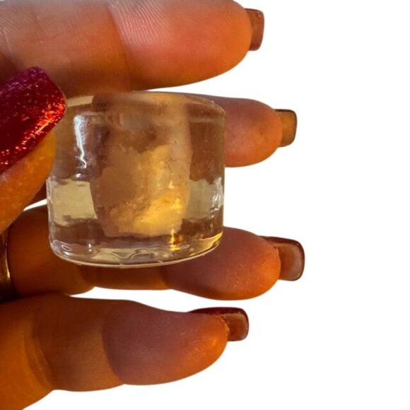 Pottery Barn Set Of 6 Mini Taper Candleholders Clear Glass - Picture 5 of 8